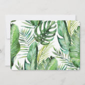 Jungle Animaux Baptême Photo Invitation (Dos)