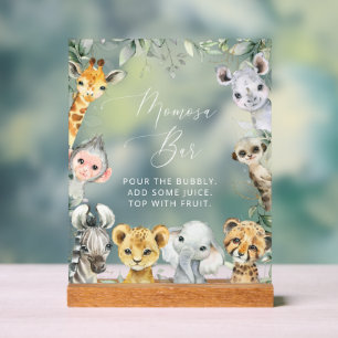 Jungle Animaux, Safari, Wild One, Momosa Bar