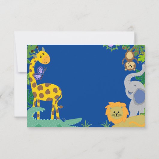 Jungle Baby Baby Boy Shower Invitation (Dos)