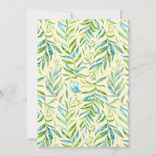 Jungle Baby shower Invitation garçon (Dos)