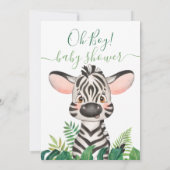 Jungle Baby shower Zebra Invitation (Dos)