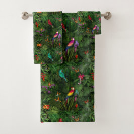 Jungle 🌺 🌴 🦜 bad handdoek