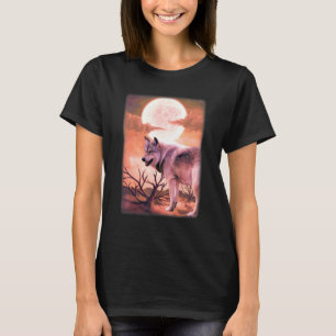 Jungle Berg Nacht Huilend Bij De Maan Wolven W T-shirt