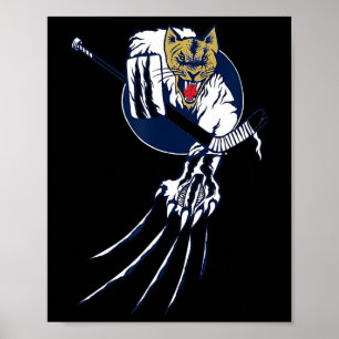 Jungle Cat Hockey IJsbeest Keeper Logo  Poster