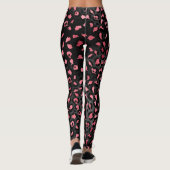 Jungle de Leggings de léopard rose et noir (Dos)
