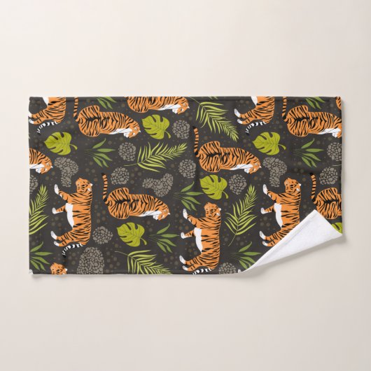 Jungle de Tigre foncé (Serviette à main)