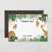 Jungle de zoo d'animaux sauvages de carte de (Devant / Derrière)