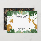 Jungle de zoo d'animaux sauvages de carte de (Devant / Derrière)