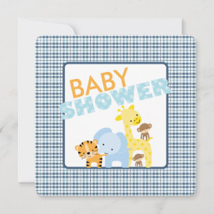 Jungle Dieren Baby Shower Uitnodigingen