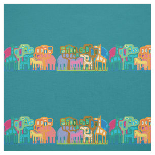 Jungle dieren stof