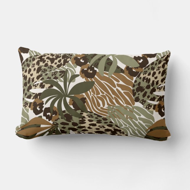 Jungle Dierprint Accentkussen Kussen (Voorkant)