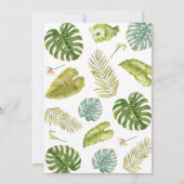 Jungle Dinosaures Invitation de fête d'anniversair (Dos)