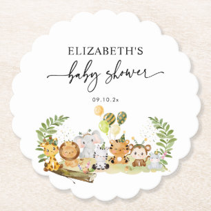 Jungle Feest Baby Shower Feest Kartonnen Onderzetters