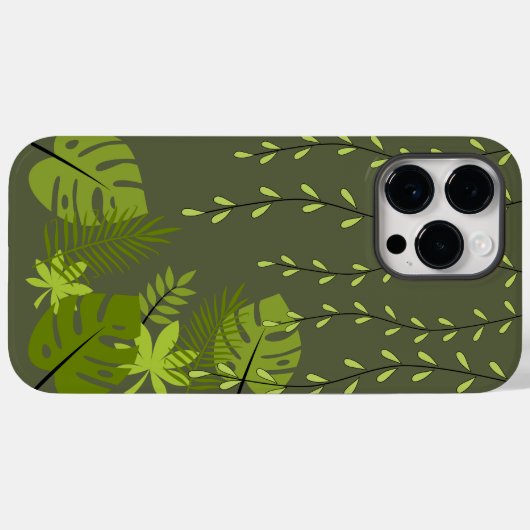 Jungle Feuille Coque-Mate iPhone 14 Pro Max Coque (Verso (horizontal))