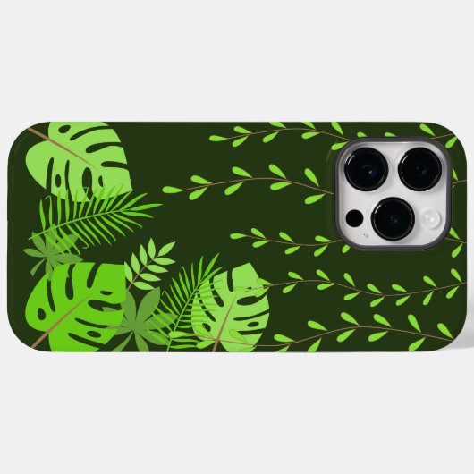 Jungle Feuille Coque-Mate iPhone 14 Pro Max Coque (Verso (horizontal))