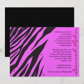 JUNGLE FEVER Bat Bar Mitzvah Invitation rose (Devant / Derrière)