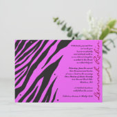 JUNGLE FEVER Bat Bar Mitzvah Invitation rose (Debout devant)