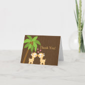 Jungle Giraffe Multiple Baby Shower Thank You Bedankkaart (Voorkant)