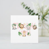 Jungle Girl Baby shower Merci Cartes (Debout devant)