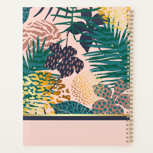 Jungle glamour | Blush et Gold Tropical Motif (Dos)