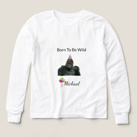 Jungle Gorilla Happy Birthday Art (Voorkant)