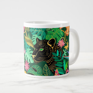 Jungle Gouden Fantasie Surreal Exotisch Extra Grote Beker