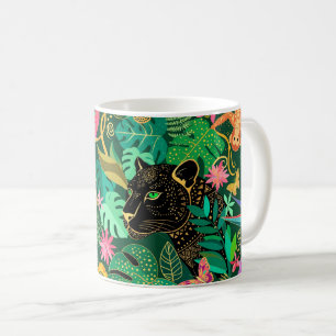 Jungle Gouden Fantasie Surreal Exotisch Koffiemok