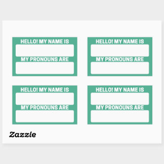 Jungle Green Nom & Pronoun Étiquettes