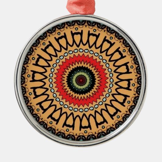 Jungle green pattern metalen ornament (Voorkant)