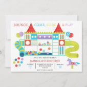 Jungle Gym Indoor Anniversaire Fête Invitation (Devant)