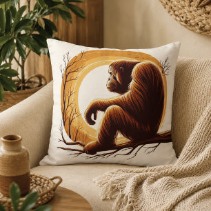 Jungle Harmony: orang-oetan inspiratie Kussen