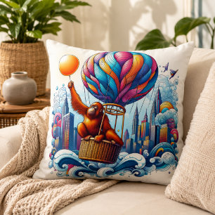 Jungle Harmony: orang-oetan inspiratie Kussen