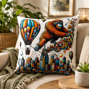 Jungle Harmony: orang-oetan inspiratie Kussen