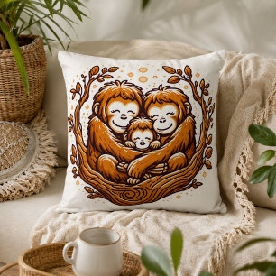 Jungle Harmony: orang-oetan inspiratie Kussen