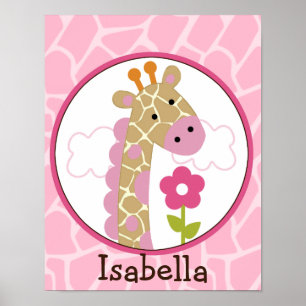 Jungle Jill /Girl Giraffe Poster d'art personnalis