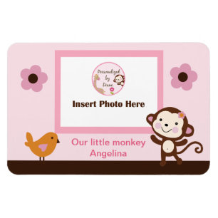 Jungle Jill Girl Monkey Photo Magnet