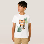 Jungle Joy : Happy Tiger Kids T-Shirt (Devant entier)