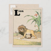 Jungle Leeuw Alfabet Dier Briefkaart (Voorkant / Achterkant)
