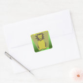 Jungle Leeuw Vierkante Sticker (Envelop)