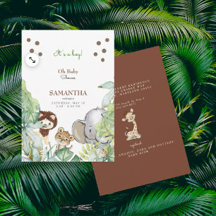 Jungle Love C'est un garçon Baby shower Invitation