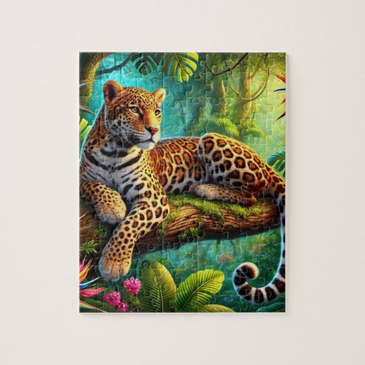 Jungle Luipaard Legpuzzel (Verticaal)