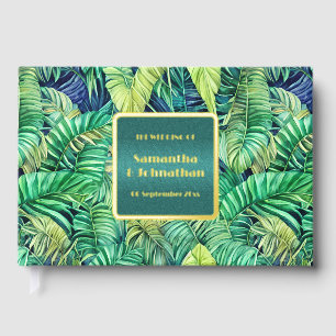 Jungle monstera feuille aquarelle motif vrai feuil