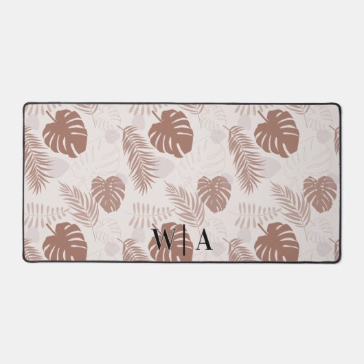 Jungle Monstera Mocha Mousse Beige Preppy Monogram (Recto)