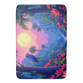 Jungle Moon Blue Parrot Paradise Badmat (Voorkant Verticaal)