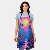 Jungle Moon Blue Parrot Paradise Schort (Gedragen)