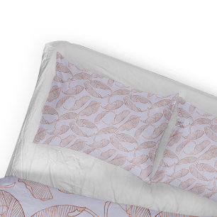 Jungle palm roos goud blad patroon kussenhoes