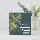 Jungle palmier aquarelle tropicale invitation (Debout devant)