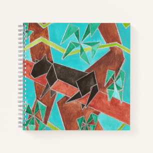 Jungle Panter Originele Abstracte Kunst Notitieboek