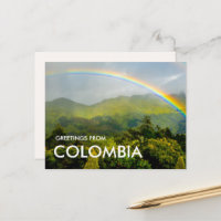 Jungle Regenboog Bogota Colombia Ansichtkaart