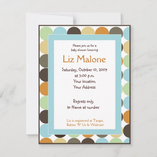 Jungle Roi Lion Dot Baby douche Invitations (Devant)